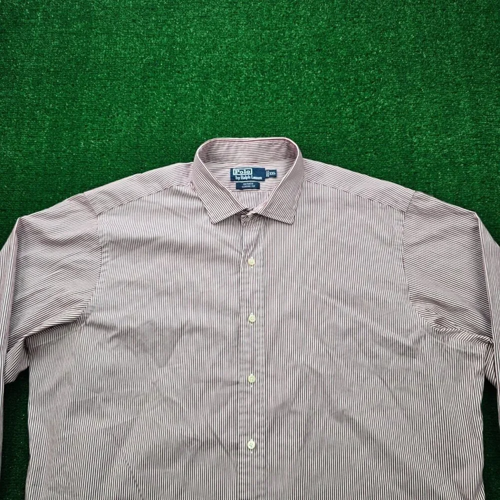Polo Ralph Lauren Shirt Mens 2XL‎ Striped Long Sleeve Estate Classic Fit Preppy